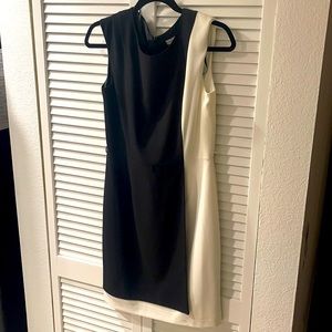 Calvin Klein black and white professional dress